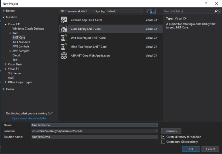 New project - .Net Core Central